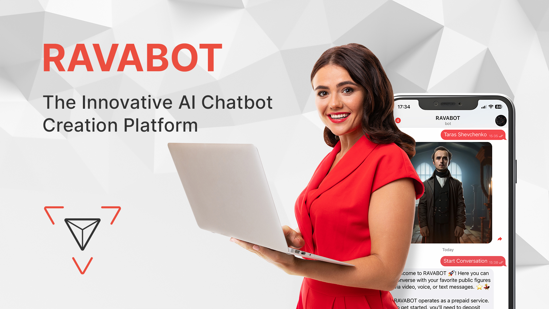 ravabot intelligent multilingual chatbot creation service text audio video messages