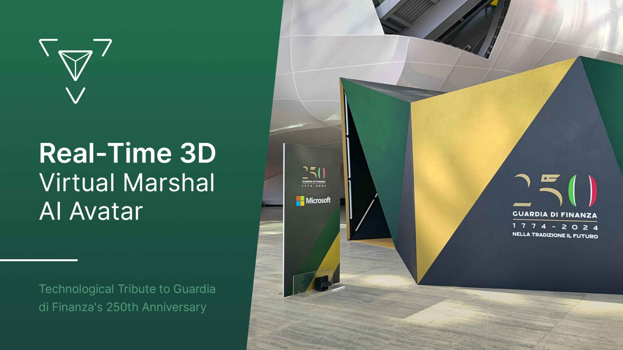 unveiling ai real time avatar at guardia di finanza celebration