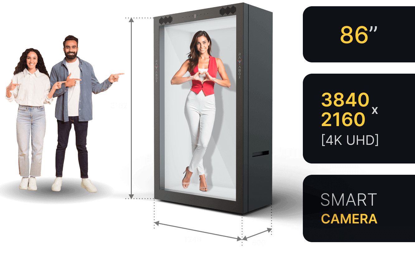 holobox life-size holographic display for AI presenters on stage at conferences