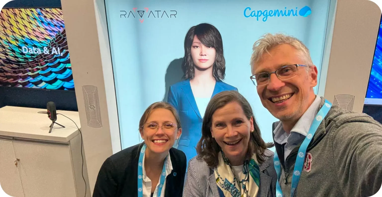 Enterprise digital human avatar showcasing Capgemini AI expertise at tech summits