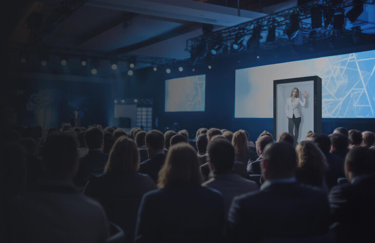 ai event host avatar anchoring conference agenda with real-time speech