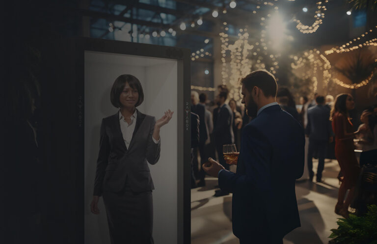 3D holographic brand character for live technology events and product launches